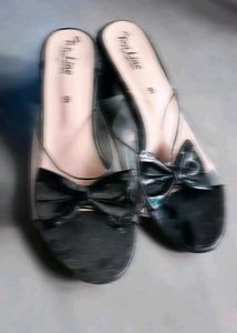 Black Bow Detail Mules