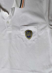Skool Men White Polo Tshirt