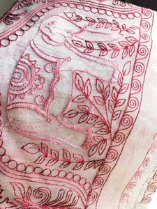 Embroidered Tissue Cloth Piece 27 inch