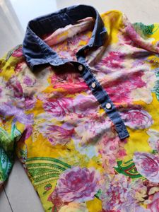 Beautiful Georgette Floral Short Kurti 😍✨