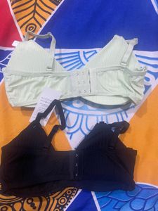 2 Bralette Black &amp; Pista