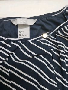 H&amp;M Striped Black &amp; White Dress