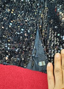 ZARA SEQUIN BLACK SHORTS FOR WOMEN