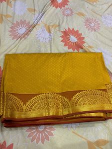 Katpadar Saree Gold Colour