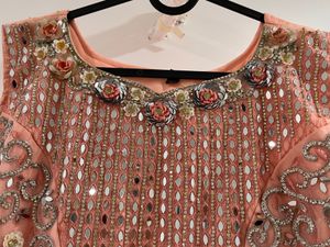 Mirror Work Party Wear Heavy multi FlairedGown