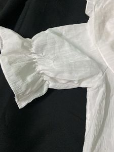 White Frill Top
