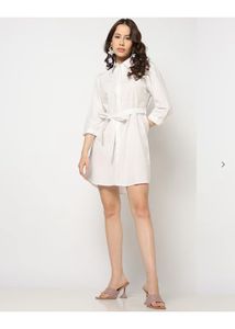 cotton mini shirt dress