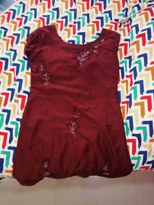 Maroon Kurta