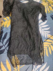 Net Black Kurti For Girls