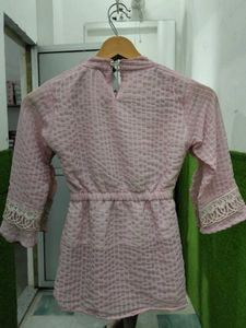 Pink Peplum Top
