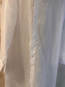 Trendy Long White Shrug, Full Length