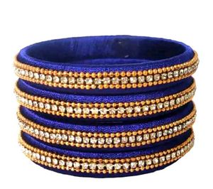 Silk Thread Bangles (Set of 4)
