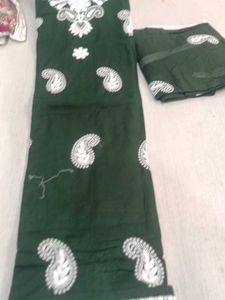 Elegant Green &amp; White Salwar Suit