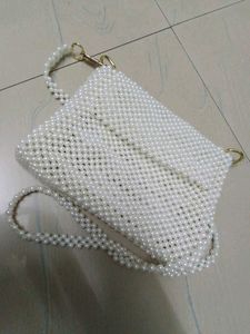Elegant Pearl Beaded Handbag