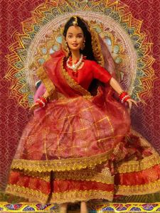 Collectible Indian Barbie Doll in Traditional Sari