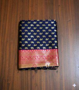 Elegant Silk saree with golden zari border