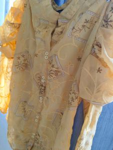 Embroidered Yellow Top