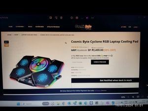 Cosmic Byte Cyclone Cooling Pad