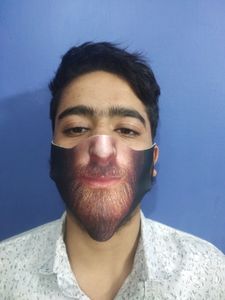 SET OF 10 FUNNY FACE MASKS, EASY BREATHABLE