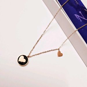 Heart On Black MOP Necklace