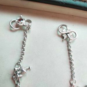 SLIGHTLY used Pure Silver Anklets पायल