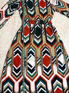 Patterned Midi Dress