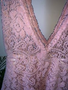crochet lace short dress