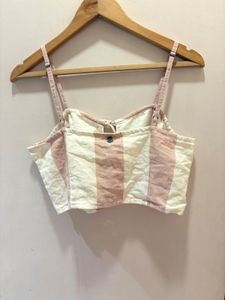 Striped Tie-Front Cami Top