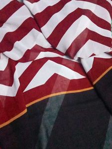Red and White Striped Fabric