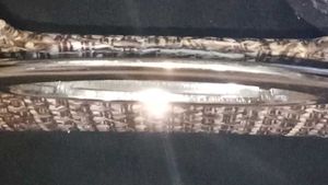 Woven Clutch with Metal Handle