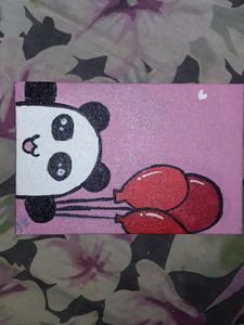 cute panda Canvas Painting