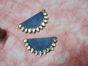 Kundan Stone Earings Blue