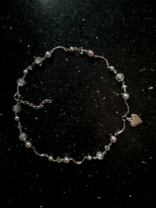 heart pendant silver spark necklace
