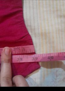 Pure Cotton Cute Pink Top, Size-S