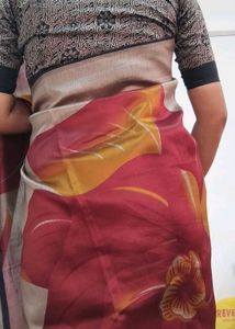 Floral Print Saree with Blouse