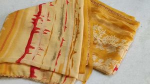 Rajwadi Semi Chiffon Printed Saree  ♥️