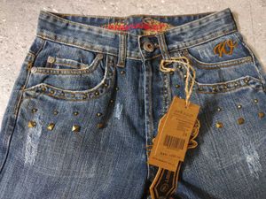 Y2k/punk Studded Skater Straight Fit Jeans