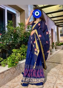 Ethnic Blue Skirt