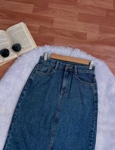 Denim Midi Skirt