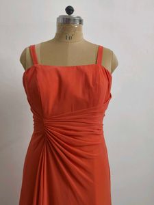 Coral Chiffon Gown