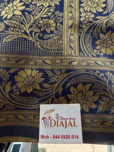 Navy Blue Silk Saree