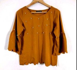Mustard Pearl Top