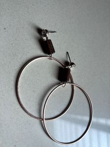 Diamond Stud With Hoops