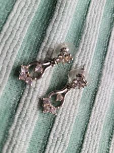 Sparkling Silver Dangle Earrings