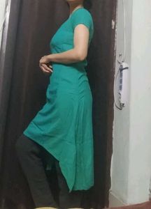 Sea Green A Line Kurta For Women
