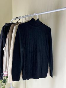 Black Turtleneck Sweater