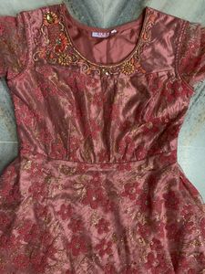 Beautiful  Brand New Pink Colour Dress 👗 With Full Work