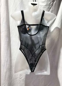 23211. Black Lace Bodysuit