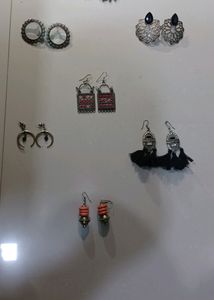 German Silver &amp; Oxidised Earings