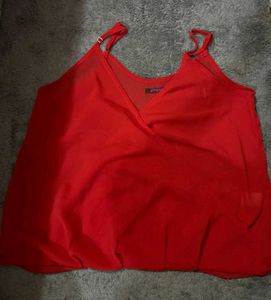 Red Strappy Top From Ginger